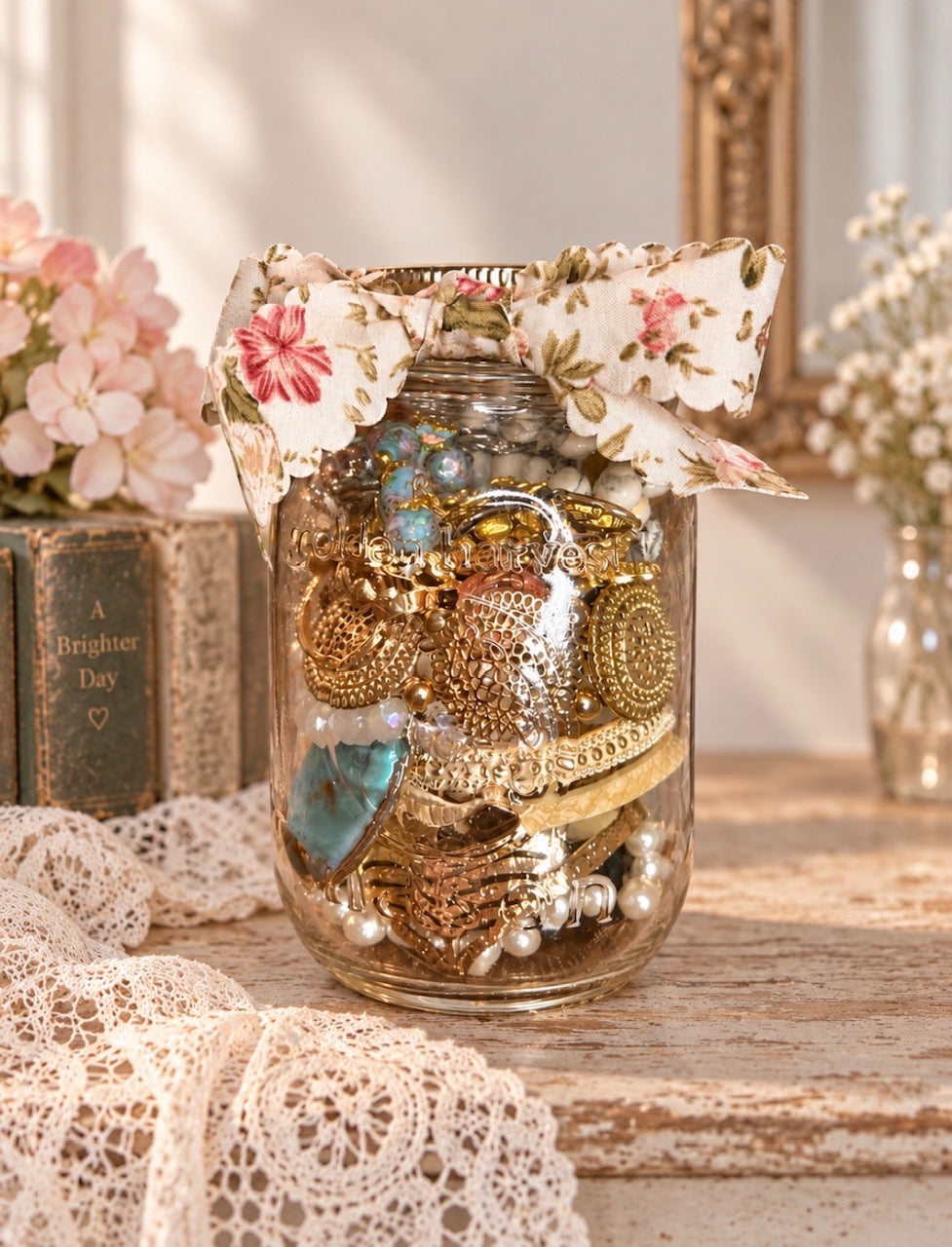 Large Butterfly Lover Mystery Jewelry Jar