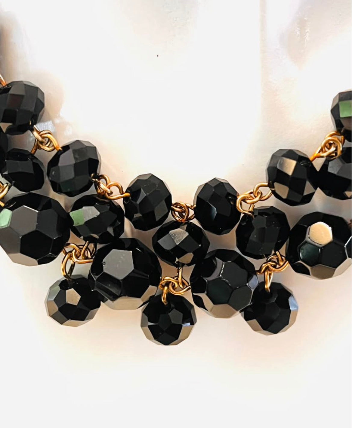 Kenneth Cole Black New York Faceted Beaded Necklace