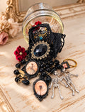 Dark Goddess small mystery jewelry jar with goth and mythology jewelry