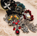 Dark Goddess large mystery jewelry jar with goth and mythology jewelry