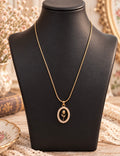 Black rose cameo necklace with faux pearl border
