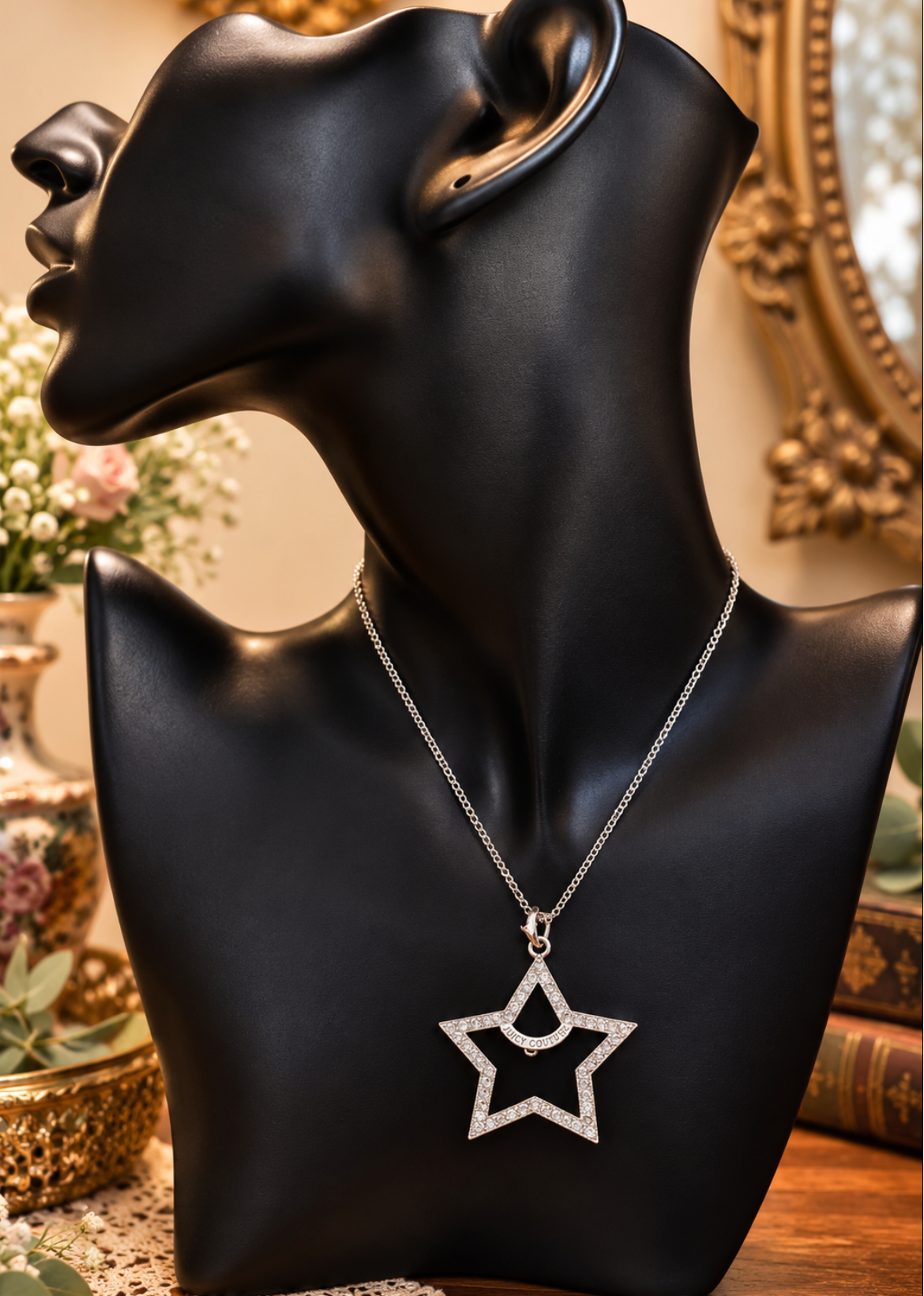 Juicy Couture crystal star pendant necklace