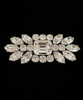 Vintage Austria Clear Crystal Rhinestone Brooch