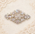 Vintage Clear Rhinestone Cluster Brooch